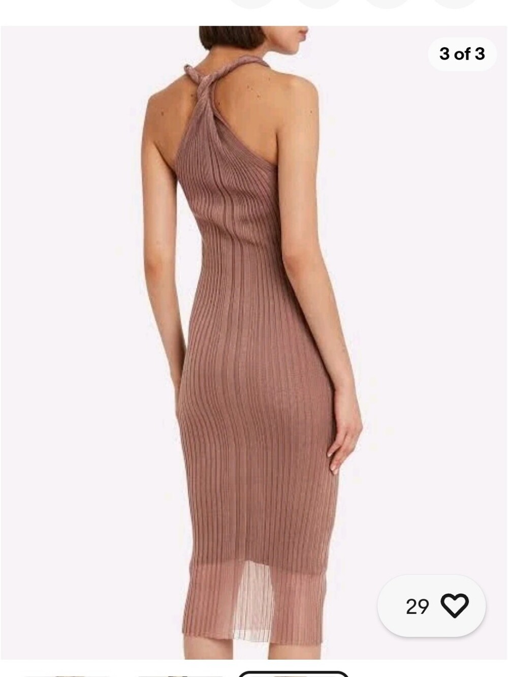 DION LEE Rust-Brown Pleated Maxi Dress - Picture 9 of 9